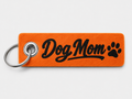 Filz-Schlüsselanhänger Dog Mom in Orange