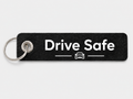 Filz-Schlüsselanhänger Drive Safe in Schwarz