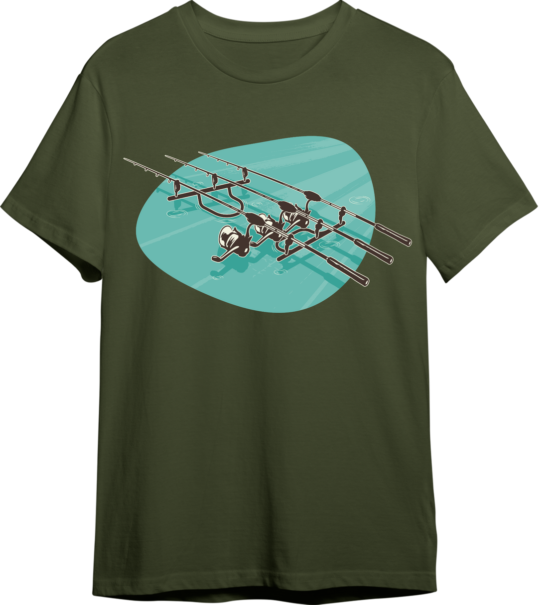 Camiseta Fishing Vandals con cañas y rod pod