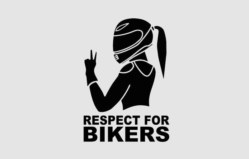 RESPETO POR LOS MOTOS CHICA - Sticker Paradise LF