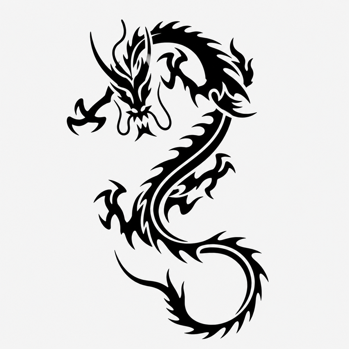 Pegatina Dragón tribal