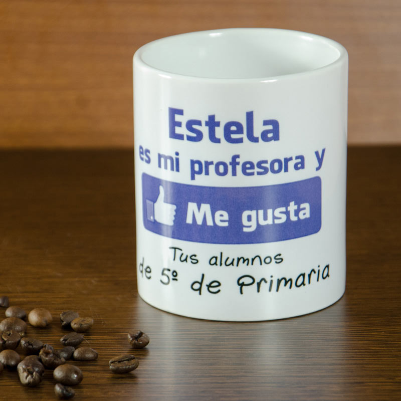 Taza personalizada "Me gusta mi profesor"