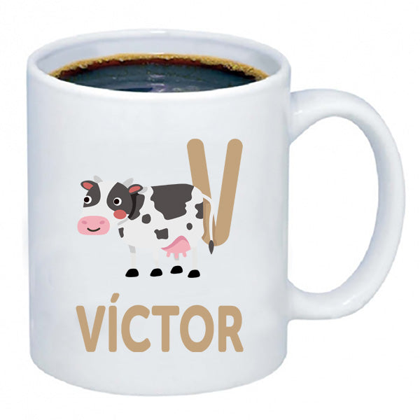 Taza personalizada 'alfabeto animal'