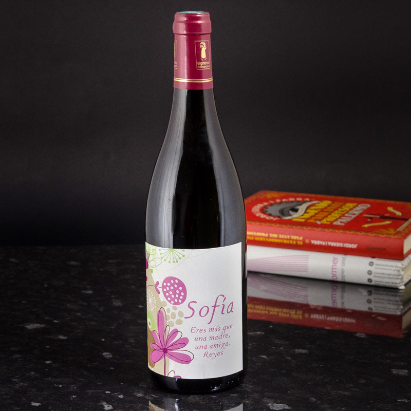 Botella de vino personalizada especial Madre