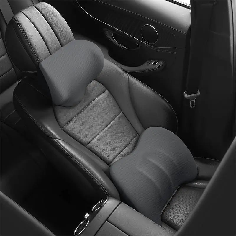 Almohada de Coche de Alta Calidad en Tres Dimensiones con Memoria de Espuma para Cabeza, Cuello y Soporte Lumbar