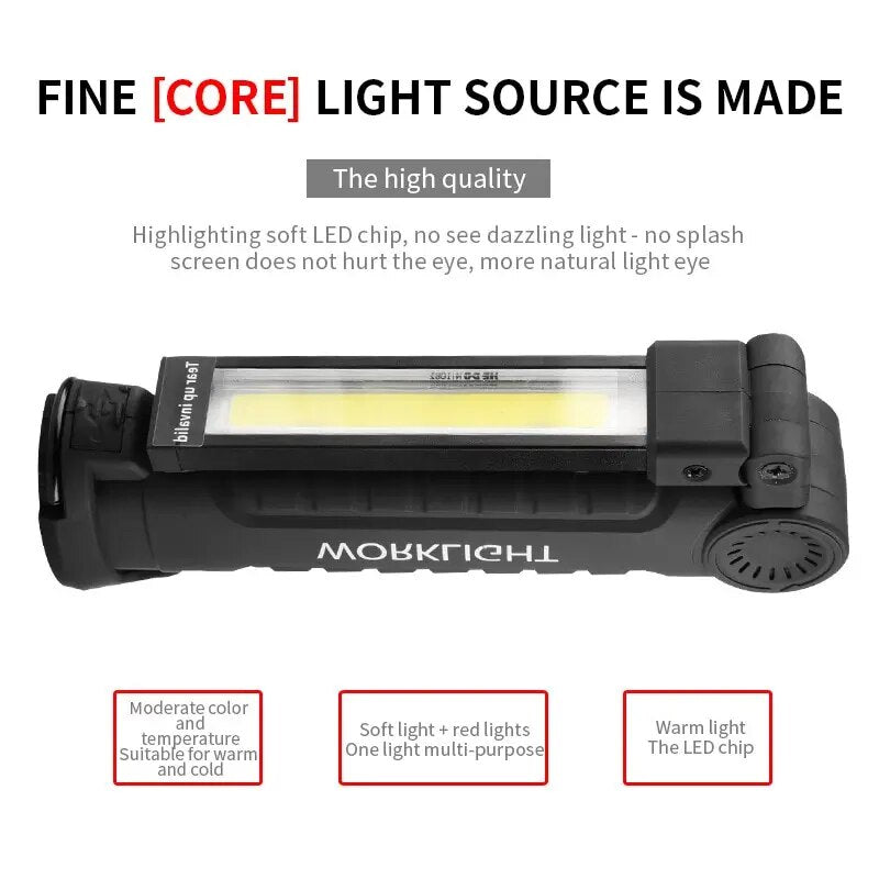 Wiederaufladbare multifunktionale LED-Taschenlampe für Arbeiten und Wartung im Auto
